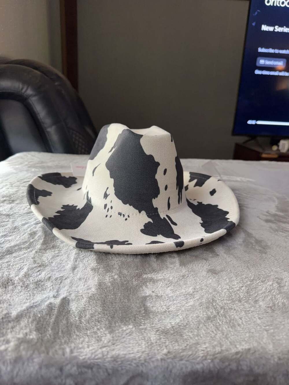 Orchid Love Cow Print Western Cowboy Hat Style FYS66